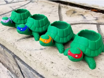 Teenage Mutant Ninja Turtle 3D Printed Planter TMNT