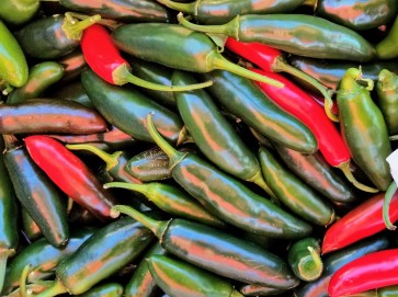 Crushed Serrano Peppers Harvested on our Farm, Certified Organic