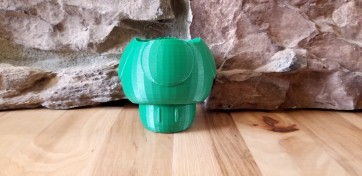 1-UP Mario Mushroom 3D Printed Planter 3"