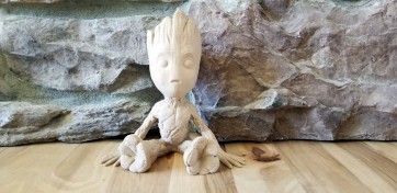 Guardians of the Galaxy Baby Groot 3D Printed Planter Made With Wood Filament