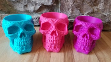 Day of the Dead Skull 3D Printed Planter