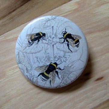 3 Bumble Bees Pinback Button