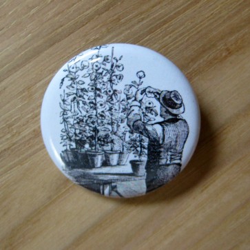 Male Gardener Pinback Button