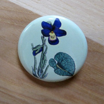 Violet, Light Green Background Pinback Button