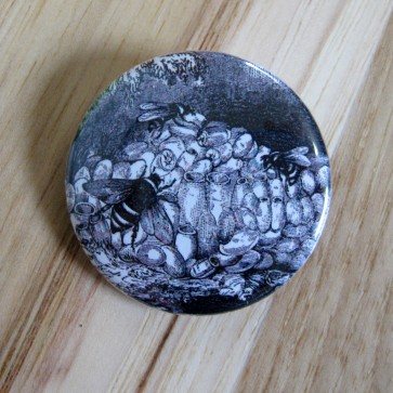 Bumble Bee Nest Pinback Button