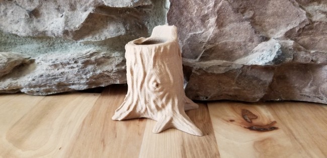 Tree Stump 3d Printed Planter Garden Hoard Certified Organic Heirloom Seeds Grown In Michigan By Renegade Acres