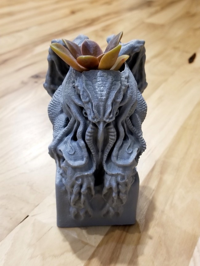 Cthulhu 3d Printed Planter Garden Hoard Certified Organic