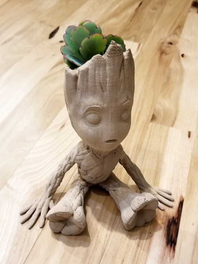 Brown Rectangular Groot Planter Guardians Of The Galaxy Baby Groot