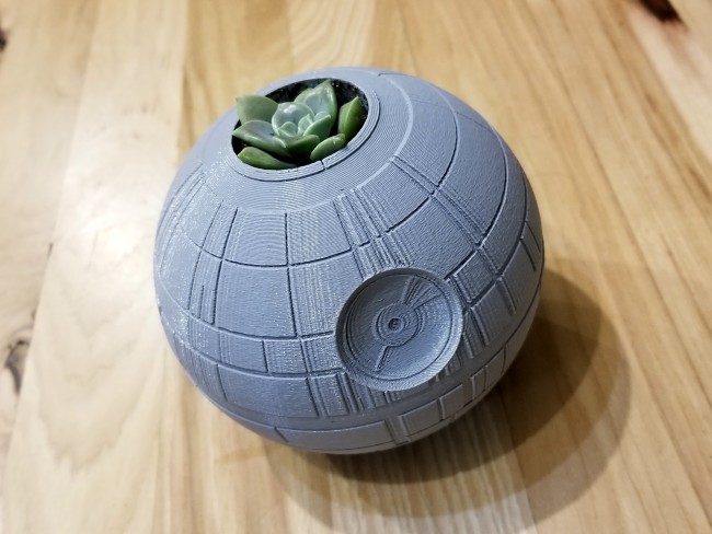 Star Wars Death Star 3d Printed Planter Garden Hoard Certified