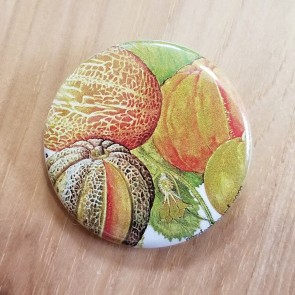 Cantaloupe Close-Up Pinback Button