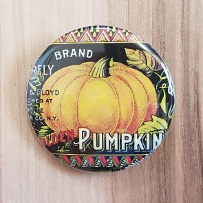 Golden Pumpkin Pinback Button