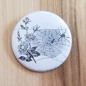 Spider Web and Roses Pinback Button