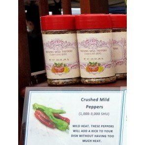 Crushed Mild Peppers Harvested on our Farm, Certified Organic