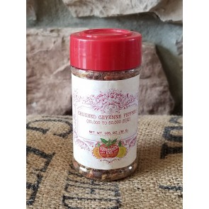 Crushed Cayenne Peppers Harvested on our Farm, Certified Organic