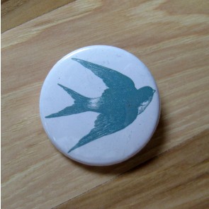 Blue Swallow Pinback Button