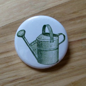Green Watering Can Pinback Button