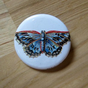 Blue Butterfly Pinback Button