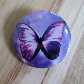 Purple Butterfly Pinback Button