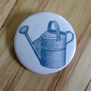 Blue Watering Can Pinback Button