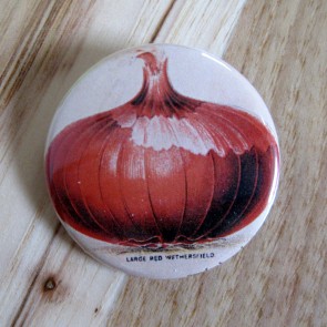 Large Red Wethersfield Onion Pinback Button