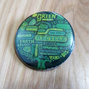 Go Green Tree Pinback Button