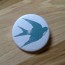 Blue Swallow Pinback Button