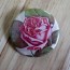 Pink Rose Pinback Button